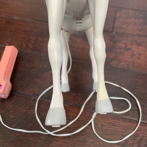 Blue Box Horse Barbie Doll 1980s Toy White Galloping Pony Not Working READ - Picture 7 of 8